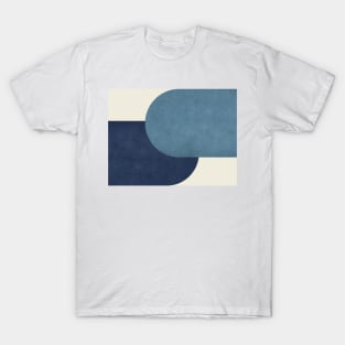 Half Circle Colorblock - Blue Navy T-Shirt